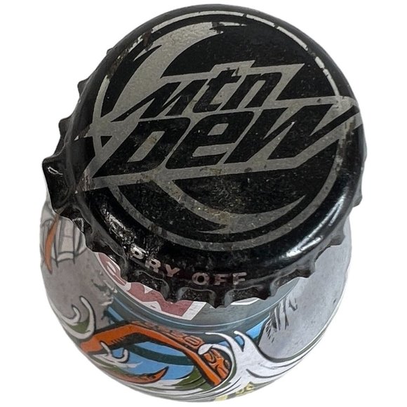 Mountain Dew Bottle Aluminum Octopus Green Label Art Stephen Bliss Empty - Picture 7 of 8